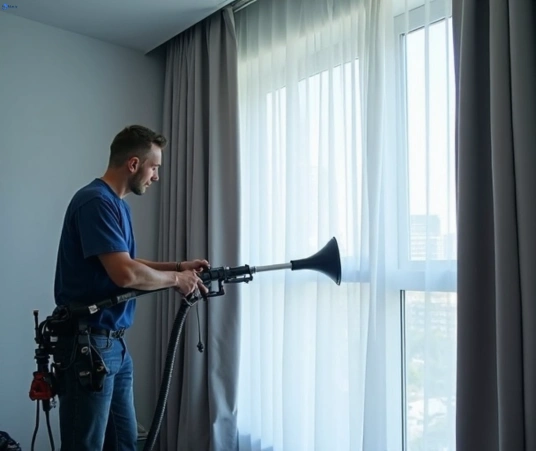Professional commercial curtain cleaning process equipment Matty Curtain Cleaning careel-bay-nsw